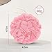Rnoafmu Shower Loofah Bath Sponge, 60G Loofah Exfoliating Body Scrubber, 4 Color Mesh Shower Pouf Balls for Body Wash (Ice Cream)