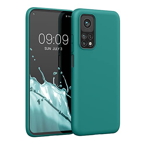 kwmobile Custodia Compatibile con Xiaomi Mi 10T / Mi 10T Pro Cover - Back Case per Smartphone in Silicone TPU - Protezione Gommata - petrolio matt