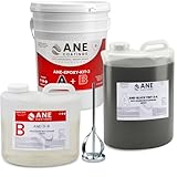 Self Leveling Epoxy Resin Kit – ANE Garage Floor Epoxy Kit Spreads Seamlessly. Durable, Industrial Grade Clear Epoxy Resin for Concrete Floors and Countertops - Black