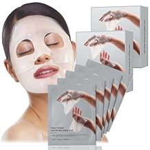 Mascarilla nocturna de colageno, Korean Deep Collagen Anti-Wrinkle Lifting Mask, 5Packs/Box Bio Collagen Face Mask Overnight, for Elasticity, Firming, and Moisturizing 2PCS