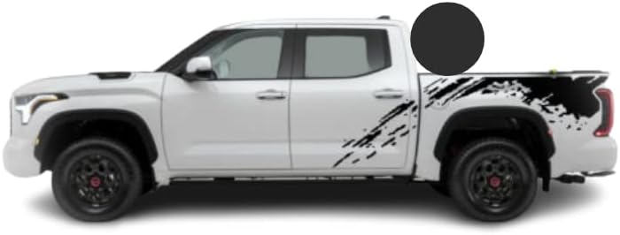 Raptor Mud Splash Bed Side Racing Stripes Graphics Decal FITS 2022 Vinyl Graphic Decal Stripe Compatible with Toyota Tundra 2022 (Matte Black)
