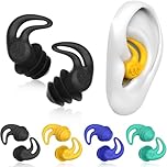 Swimming Ear Plugs for Adults - 4 Pairs Silicone Waterproof Swim Earplugs for Surfing,Showering and Other Water Sports - Keep Water Out and Ear Protection.