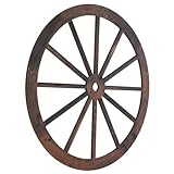 Decorazione rustica per la casa: con il suo design a forma di ruota di carro, questa decorazione da parete in legno sarà perfetta per la maggior parte dei tipi di arredamento per la casa, decorazione da parete a forma di ruota di carrozza western