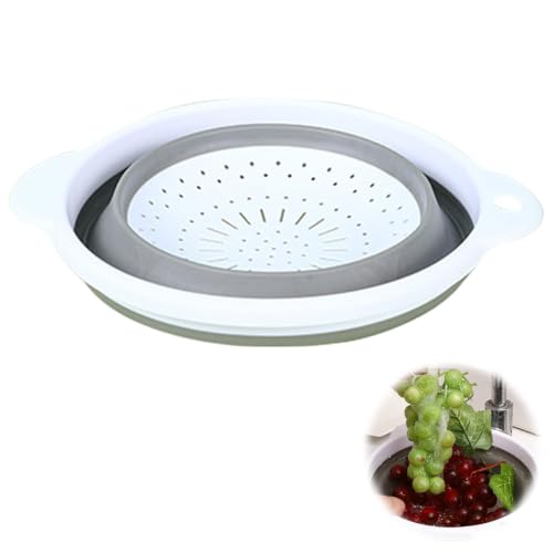 Image of Collapsible Colander, Foldable Colander, ABS Silicone Colanders for Washing
