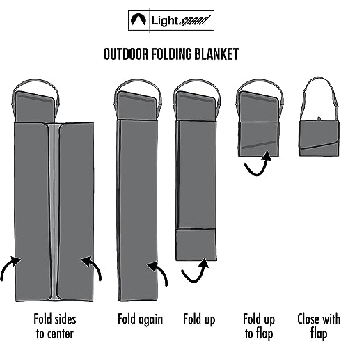 Lightspeed Outdoors Outdoor Blanket With Shoulder Strap, Camping Blanket, Sand Stripe #TOP1