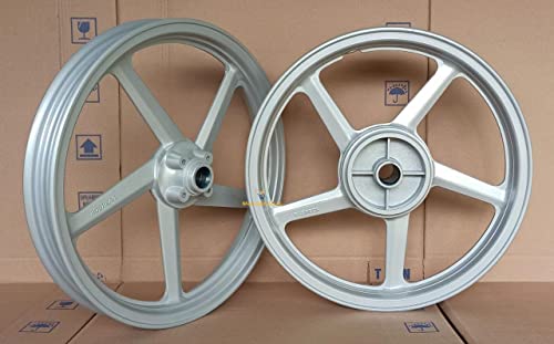 Par de Rodas de Liga Leve Dianteira Disco Prata Ybr Até 2008