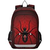 Glaphy Mochila escolar con diseño de telaraña, ligera, para laptop, estudiantes, con rayas reflectantes, Varios colores, Mochilas Daypack