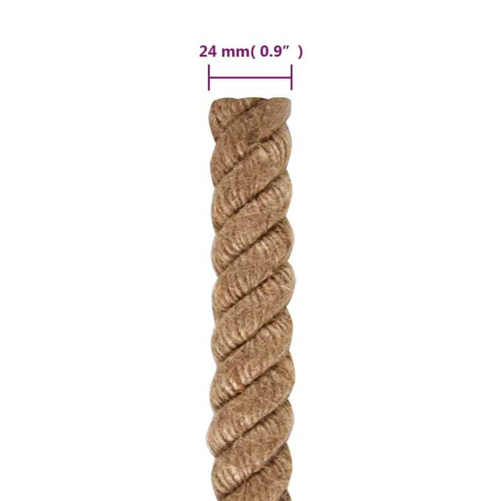 Juteseil 24 mm Stärke 25 m Länge - Robustes Hanfseil für Dekoration Basteln Gartenbau und DIY-Projekte