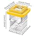 MotiveTech Floating Isolation Box for Fish Breeding Adjustable Clear Frame Fishtank Breeder, Yellow