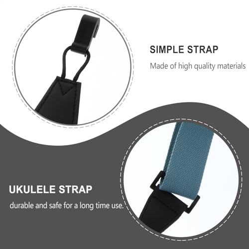 Vaguelly Ukulele Strap Guitar Strap Uke Shoulder Strap Instrument Accessories Simple Strap Ukulele Bass Strap Belt for Belt Buckle Soprano Concert Child Cotton Adult Sling - Image 4