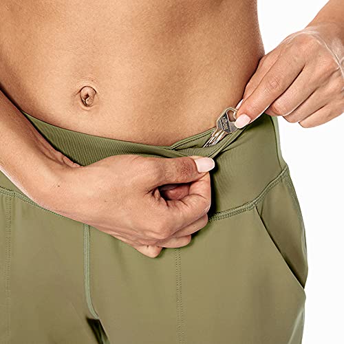 M Moteepi Women's Capris Joggers Pants With Pockets High Waisted Cropped Pants Workout Yoga Running Grass Green S #TOP2
