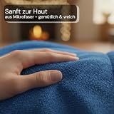 Canisphere Hundebademantel (Größe XS, kleine Hunde, blau) - Saugstarker Bademantel Hund aus Mikrofaser - Schnelltrocknend & Flauschig - Hunde Bademantel für kleine Hunde