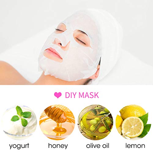 Pormasbenzer 100Pcs Compressed Facial Mask Cotton Face Mask Sheet Grain Skin Care Dry Sheet Mask Paper Diy Natural Face Cotton Mask Sheet, With Free Mask Bowl #TOP6