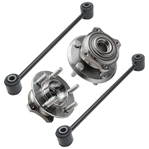 Detroit Axle - Replacement For 300 Dodge Magnum Charger Rear Wheel Hub And Bearing Assembly + Sway Bars - 5 Lugs 27 Spline - Performance Brake Models #TOP14