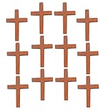 SHERCHPRY 50 Piezas de Dijes Colgantes de Cruz de Madera Artesanal Marrón, Mini Cruces para Manualidades y Fabricación de Joyas Diy, Colgantes Católicos para Pulseras y Collares