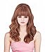 Rugelyss Vintage Long Wavy Ginger Mixed Blonde Wig with Bang Retro Big Bouffant Beehive Wigs fits 60s 70s 80s Costume or Halloween Party