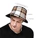 GTEVUTS Fall Plaid Brown Beige Bucket Hat for Women Men - Funny Cute Fashion Cap Fishing Hat Breathable Foldable Outdoor Hat
