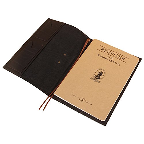 Col. Littleton No. 30 Leather Composition Notebook | Refillable | Black/Brown #TOP5
