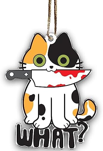 Black Cat Christmas Ornaments - Black Cat Xmas Ornaments Christmas Tree Hanging Tree Topper Ornaments - 2023 Christmas Ornament for Cat Lovers