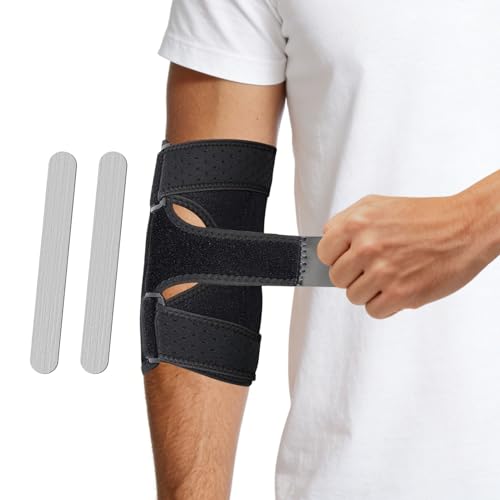 Elbow Splint Ulnar Nerve Night 1 Pcs Adjustable Elbow SplintCubital Tunnel Elbows Splints with Removable Metal Splints Suitable for Fractures Tennis Elbows Arthritis Relief and Tendinitis Unisex