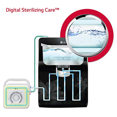 Image of LG WW152NP 8L Stainless Steel Tank - RO + UV, Pre-Sediment Filter Free, Filter Change Indicator, Multi-Stage Filtration, Digital Sterilizing Care (Black, Wall Mount)