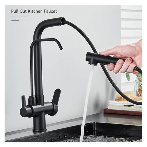 Robinet filtré avec bec extractible et mitigeur d'évier pivotant 360 - 4