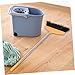 WESIEVYA Wide Angle Soft Broom with Long Handle Heavy Duty Cleaning Brush for Indoor Outdoor Use Pet Hair Lawn Garage and Patio Sweeping
