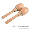 2 Pcs Wood Maracas for Kids Adults, Wooden Maracas Shakers Musical Instrument