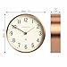 NEWGATE® Master Edwards wall Clock | Mid-Century Style Clock | 12 inch | Deep Metal case with Copper/Rose Gold Finish | Modern Retro Design for Kitchen, Living Room or Office