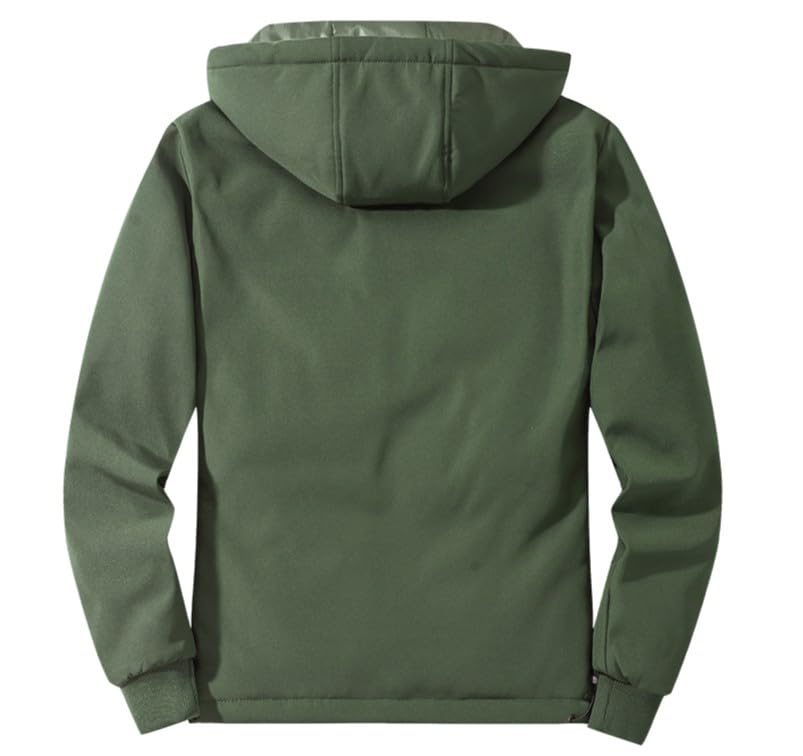 TONY BACKER Giacca Uomo Invernale Softshell Impermeabile Antivento con Cappuccio Staccabile, Giubbotto Cappotto Casual Trekking 3510
