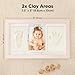 KeaBabies Baby Hand and Footprint Kit - Clay Handprint Keepsake Frame, Newborn Nursery Picture Frame, Personalized New Mom Gifts for Baby Shower & Registry (Petal Pink)