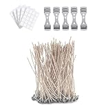 LIYAR Candle Wicks 100 Piece Wick Eco-Friendly Candle Making Wick 6 Inch Pre-Waxed Cotton Wick for S