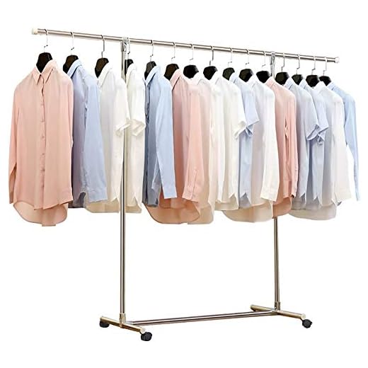 RELIANCER Heavy Duty Large Garment Rack Stainless Steel Clothes Drying Rack Commercial Grade Extendable 47-77inch Clothes Rack Adjustable Clothe Hanger Rolling Rack with 4 Casters Tool Golves 10 Hook