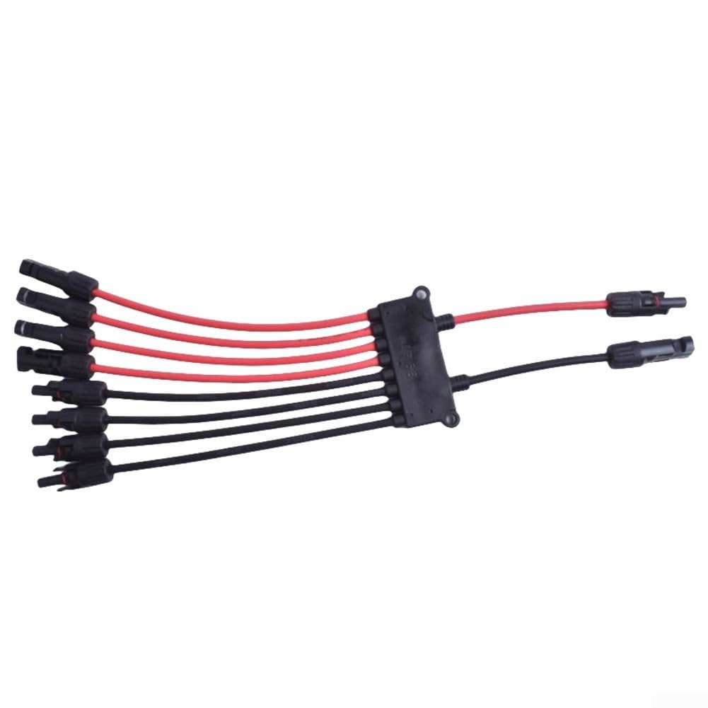 PV Parallel Y Adapter für Solarmodule, werkzeugloser Anschluss, IP67 versiegeltes Gehäuse, akzeptiert 10AWG und 14AWG Kabel, unterstützt bis zu vier Panel-Eingänge (8 in 2 Out)