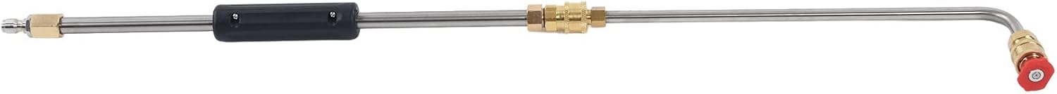 Pressure Washer Extension Wand Kit, High Pressure Washer Lance with 5 Nozzles and Quick Connect Rotary Coupler for Drains, Undercarriage Cleaners, Water Brooms