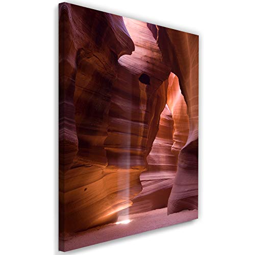 Photo sur toile XXL nature et rayons du soleil déco murale élégante roches rouges 70x100 cm