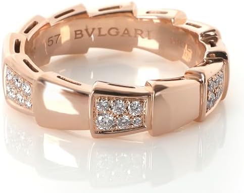 Pre-Loved Serpenti Viper Ring, Rose Gold, Diamond, 8.25 US