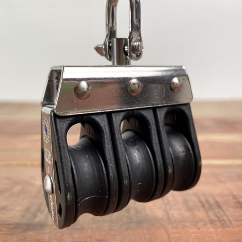 Poulie à aiguilles Sprenger S-Série 8 mm, l'accastillage triple à rouleaux avec émérillon