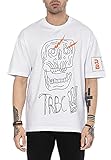 Llamativo Big Print con diseño de calavera en la parte delantera