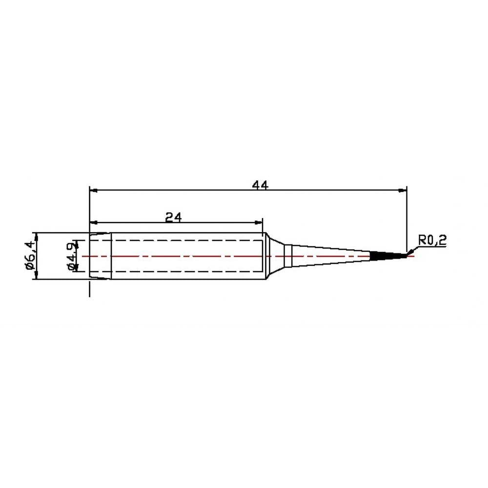 Image secondaire de TOOLCRAFT N9-1 Panne de fer à souder forme d'aiguille Taille de la panne 0.2 mm Longueur de la panne 44 mm Contenu 1 pc(s)