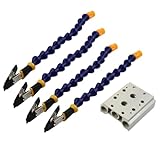 NEIQIUWING Flexible Löthilfe mit Aluminiumbasis und gummierten Edelstahlklammern, für Lötarbeiten an Leiterplatten und Modellbau, 15 mm Öffnungsweite