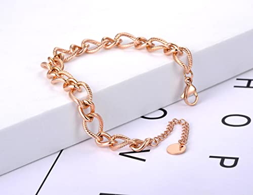 Bracelet chaîne épaisse mixte en maille hyperbole tendance - 6