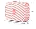 Mossio Hanging Toiletry Bag - Large Cosmetic Makeup Travel Organizer for Men & Women with Sturdy Hook (Pink Striped)
