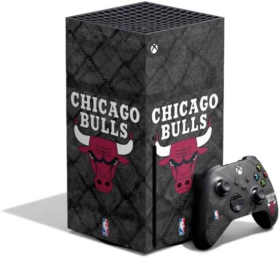 Skinit Decal Gaming Skin Compatible with Xbox Series X Bundle - Officially Licensed NBA Chicago Bulls Hardwood Classics Design