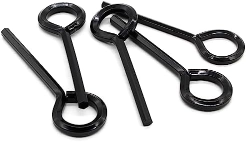 Hordion 10Pcs 5/32 Inch Hex Dogging Key Set with Full Loop(Black) — 사진 2