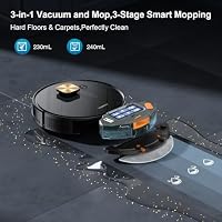 MAMNV Robot Vacuum,11500Pa Suction,LiDAR Navigation,Self-Emptying,Pet Hair — image 8