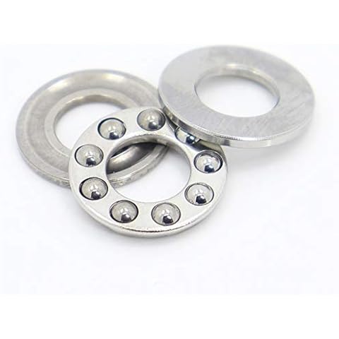 DOLUNTO F6-12M F7-15M F8-14M F8-16M F10-18M Stainless Steel Cage Axial Ball Thrust Bearings 6x12x4.5 7x15x5 8x14x4 8x16x5 10x18x5.5mm (Color : 100PCS, Size : F7 15M 7x15x5) Cover