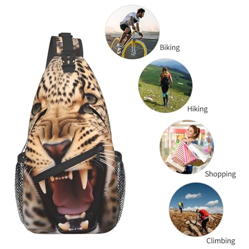 Bolso Sling para Hombre y Mujer Negro miniatura 5