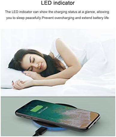 Amazon Brand - Eono Wireless Charger C1 Qi-Certified 15W Max Super charge Fast Wireless Charging Pad for iPhone 13/12 Mini/12 Pro/12 Pro Max, Galaxy S20/20+/20 Ultra, AirPods Pro(No AC Adapter)
