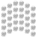 Genérico Tapones para Pendientes de Botón 18k Oro Claro, 50 Piezas, Cierres de Silicona Hipoalergénicos, Resistentes al Desgaste, Accesorios DIY para Joyería y Manualidades